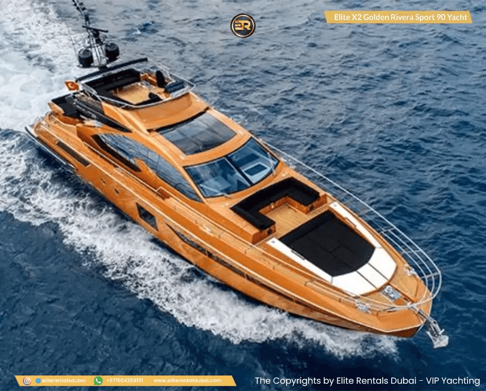 Luxury yacht on turquoise water