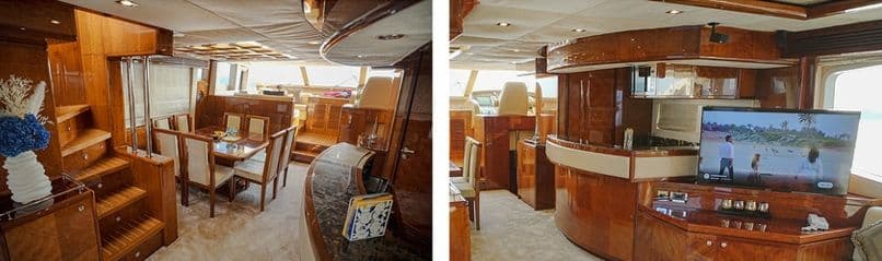 Yacht image on carousel